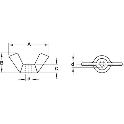 Wing nut, steel, zinc plated photo 2 Wing nut, steel, zinc plated photo 2