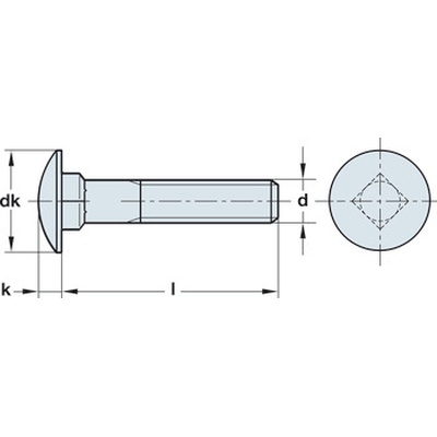 Round head screw without nut, M6 photo 2 Round head screw without nut, M6 photo 2