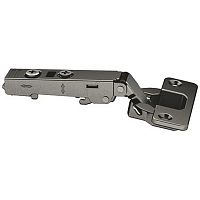 Concealed hinge, Häfele Metalla 310 SM 110°, full overlay, drilling pattern 48/6 mm, with spring, without soft close, black nickel