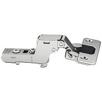 Concealed hinge, Häfele Metalla 310 SM 110°, inset, drilling pattern 48/6 mm, with spring, without soft close, nickel plated
